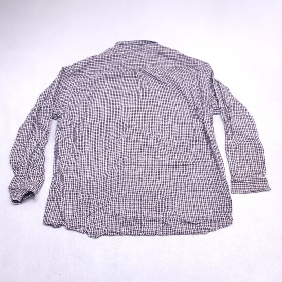 Trader Bay Tartan Flannel Long Sleeve Button Up Shirt Mens Size XL Maroon White - Picture 10 of 10